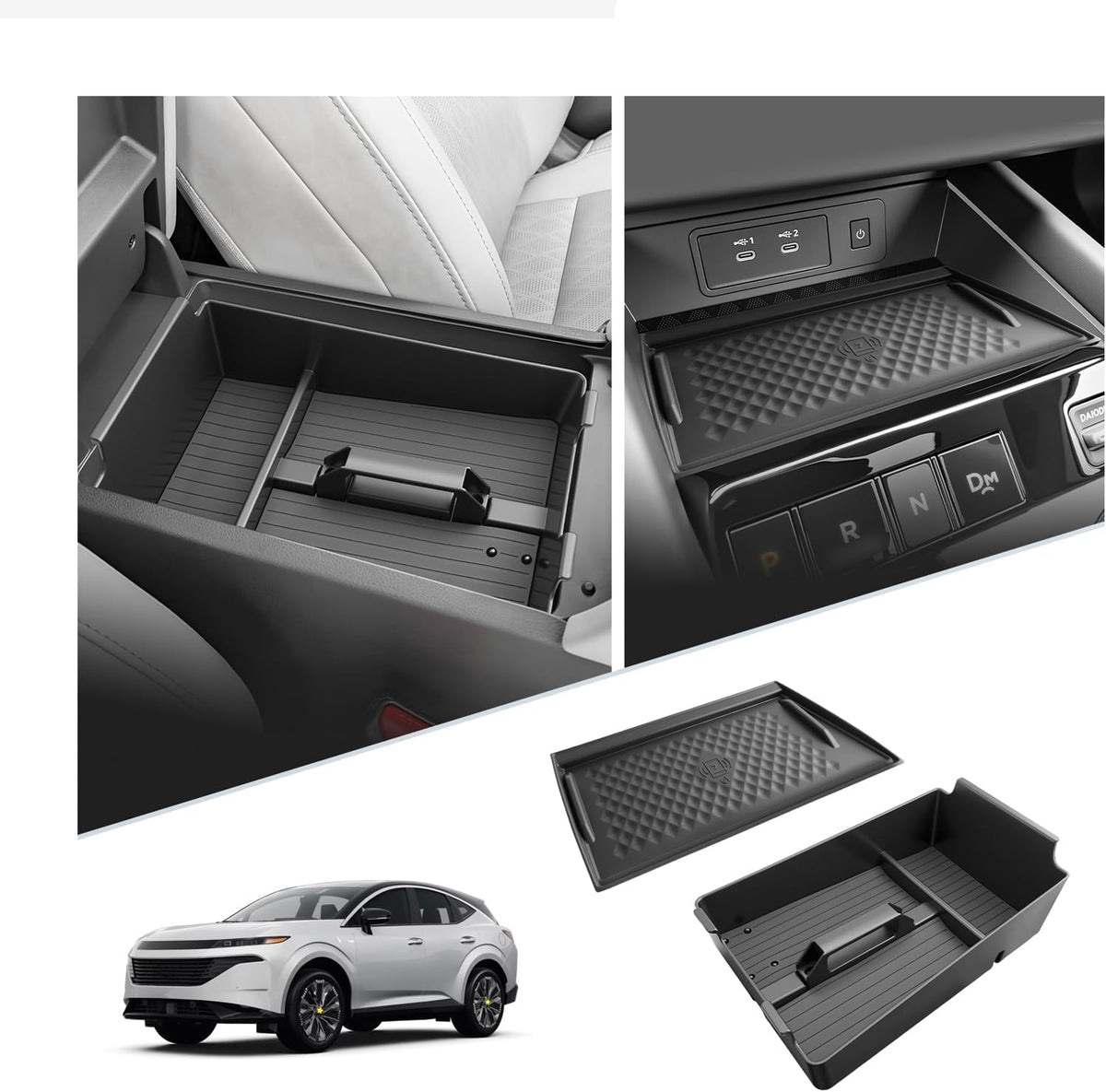 SKTU 2Pack for 2025-2027 Nissan Murano Center Console Organizer Durable