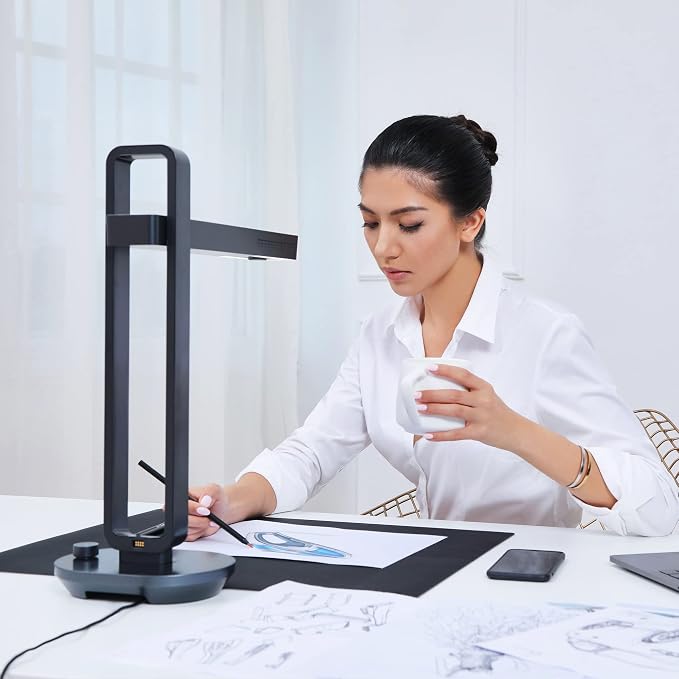 CZUR Aura Pro Portable Book Scanner, A3 Document Scanner, Auto-Flatten &