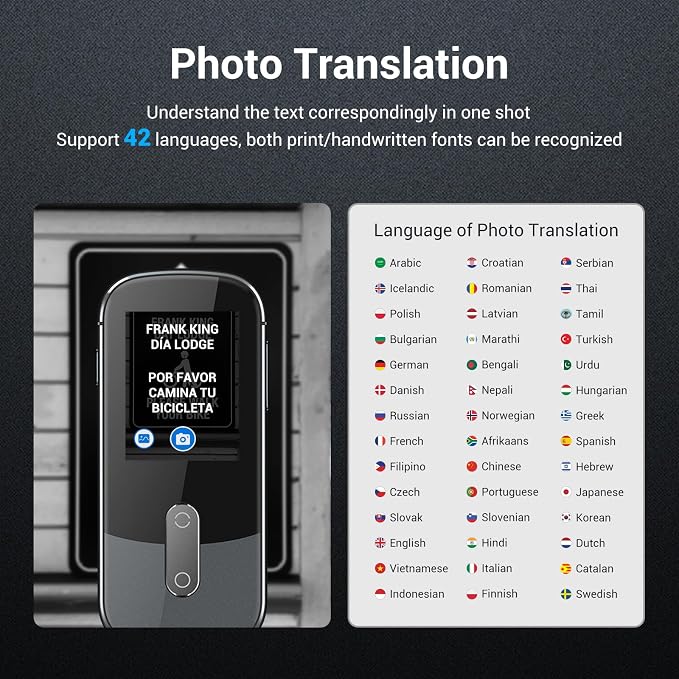 Anfier Offline Language Voice Translator Device W09 PRO