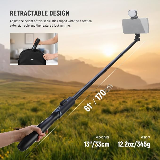 NEEWER Entry Level Version Selfie Stick Tripod