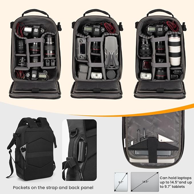 TARION Camera Sling Pack DSLR Backpack Photography Slingpack Crossbody Bag TRS