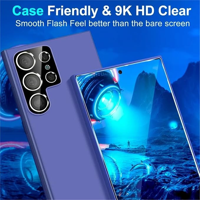 XDesign [2+2 Pack Galaxy S24 Ultra Screen Protector, 9H Tempered Glass Scratch