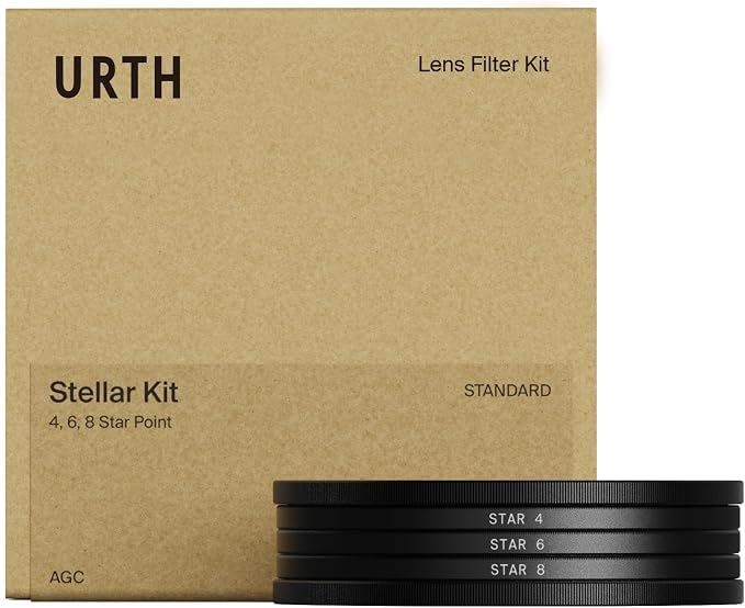 Urth 43mm 3-in-1 Star Lens Filter Kit — 4, 8 Point Starburst Effects