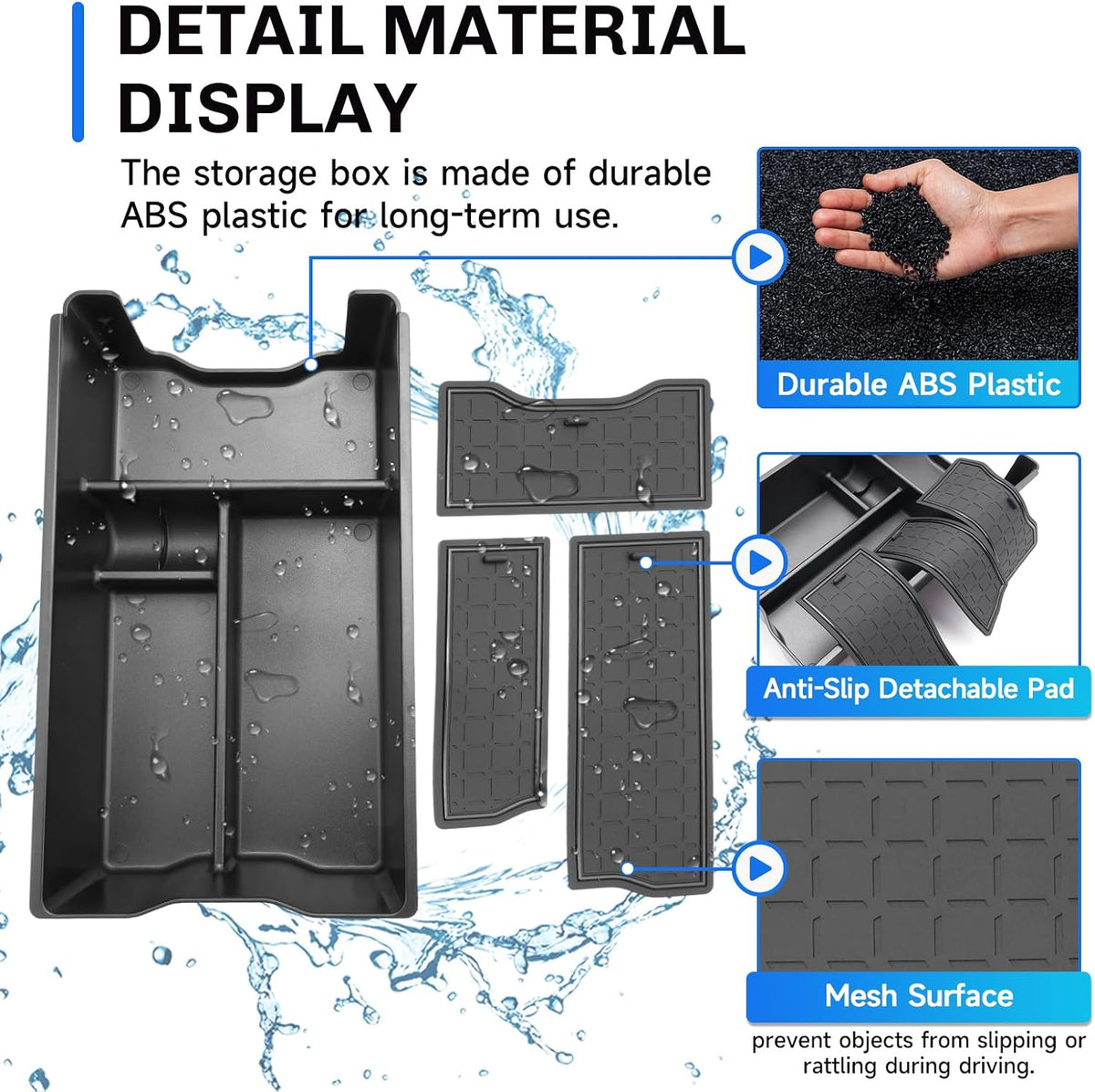 SXCY for 2026 Toyota RAV4 Center Console Organizer Armrest Console Tray