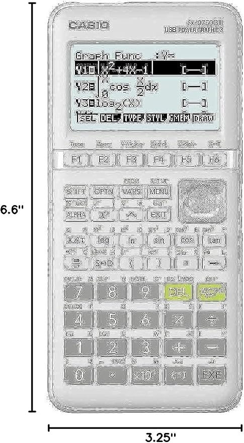 Casio fx-9750GIII Graphing Calculator | Natural Textbook Display | Python