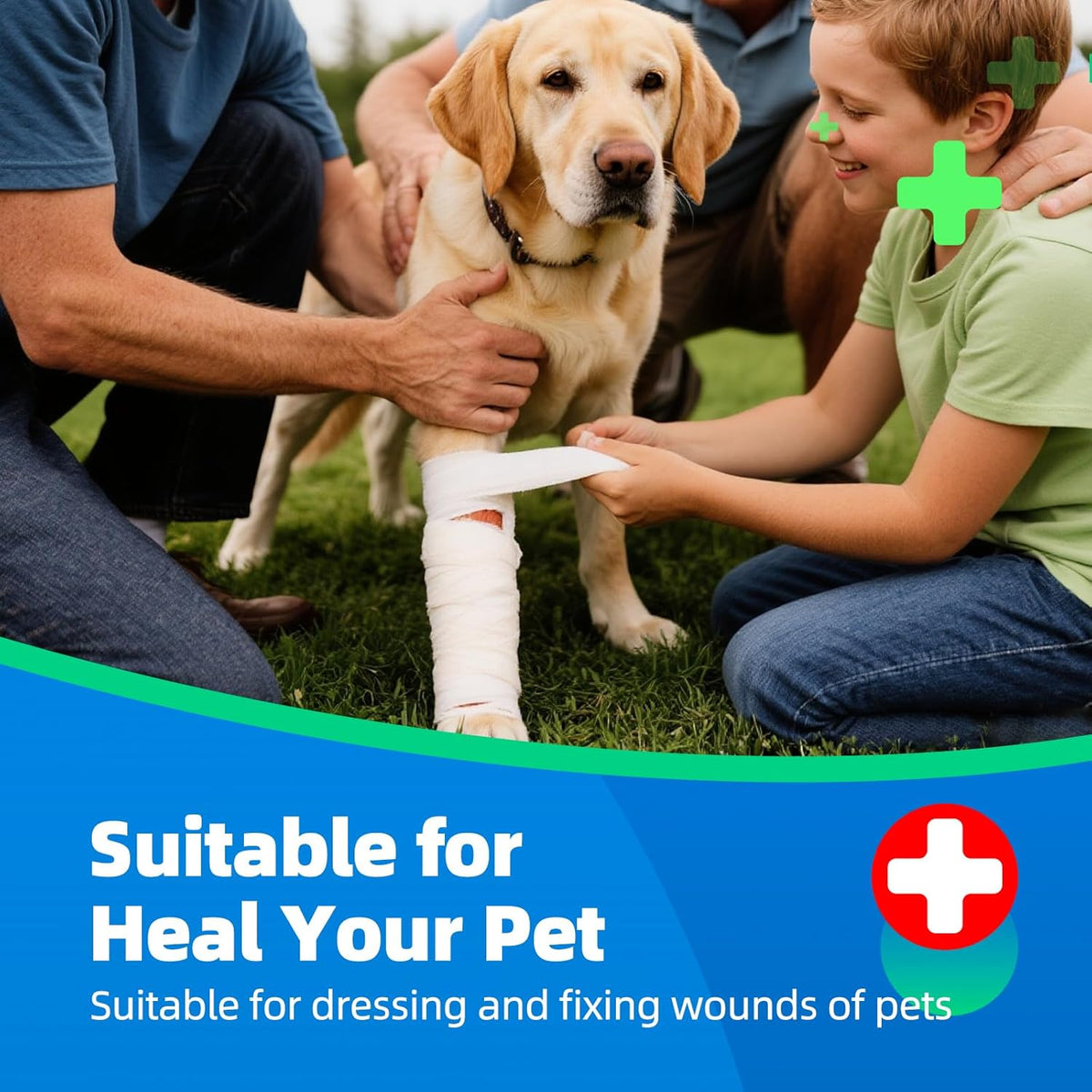 Premium Stretch Bandage Wrap by [Brand Name] - 32 Pack Gauze Rolls, 4" x 4.1 Yards, Latex-Free First Aid Supplies