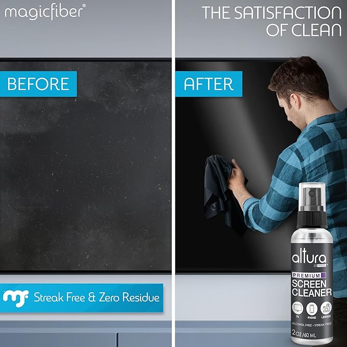 Screen Cleaner Spray & Wipe Kit Computer Screen Cleaner + 2 Microfiber Cleaning