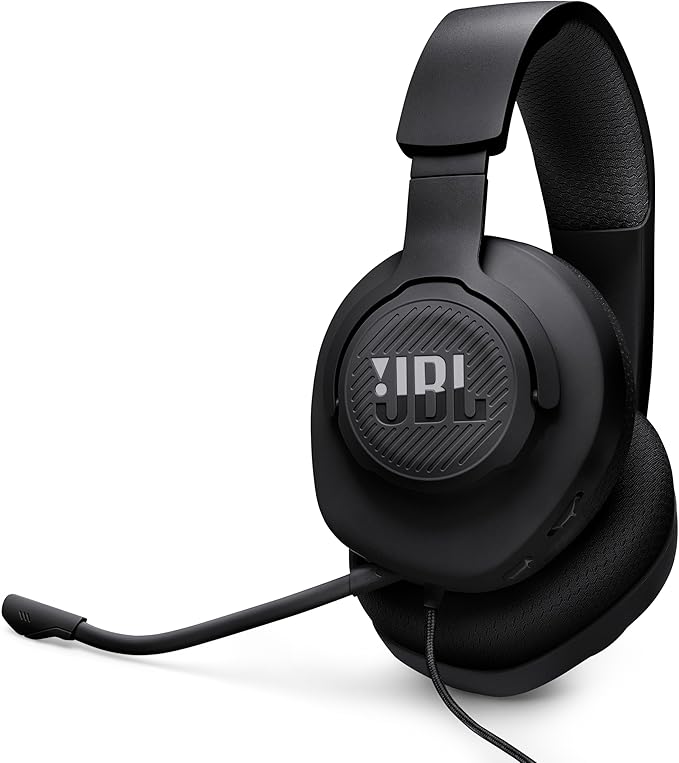 JBL Quantum 100M2 Wired Gaming Headset, Detachable Mic - Black | Memory Foam Ear Cushions And 3.5 Mm Jack Work With PC, PlayStation, Xbox, Nintendo Switch For Immersive PC Gaming Sessions