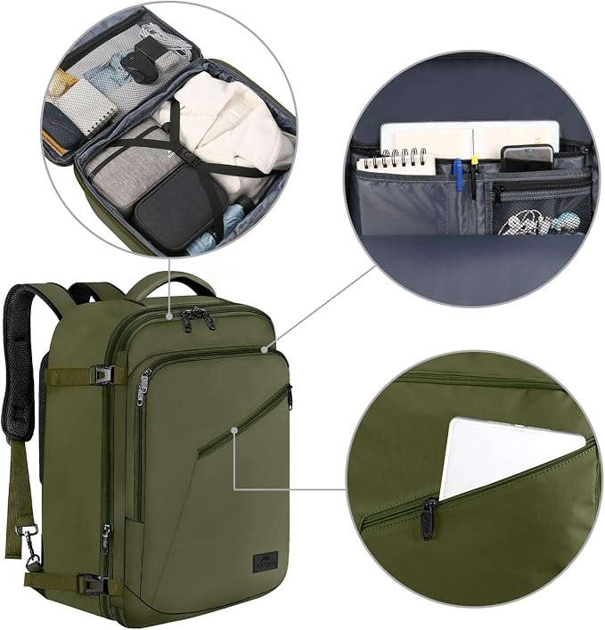 MATEIN Expandable Air Travel Backpack, Light Weight Carry on Backpack