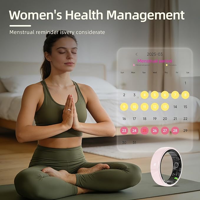 Ceramic Smart Ring, Advanced Health & Fitness Tracker