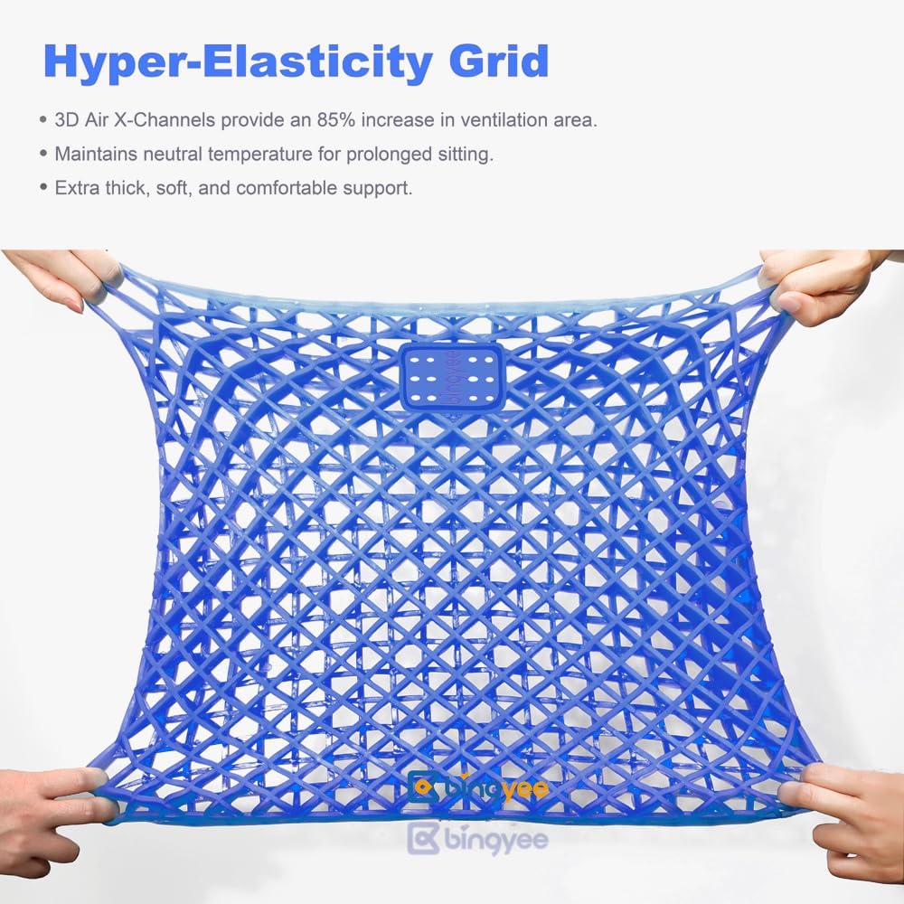 Gel Seat Cushion 1.8 Inch Thick Seating Pad Orthopedic Chair Cushions for Pressure Relief Gel Pads for Office Chair, Car, Home, Wheelchair, Kayak Cushion, Stadium Cushion