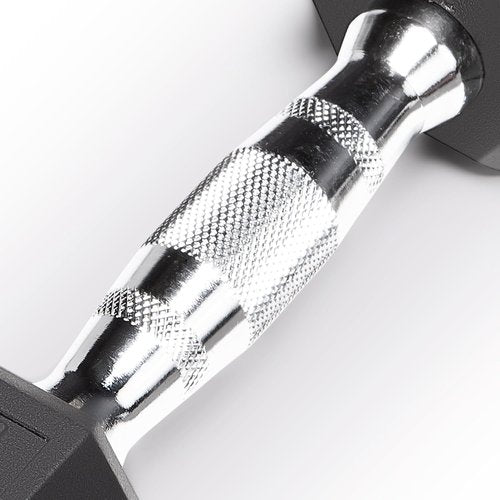 Marcy Classic Rubber Hex Dumbbell - Knurled Grip for Strength Training | 5lb - 50lb Available Individually