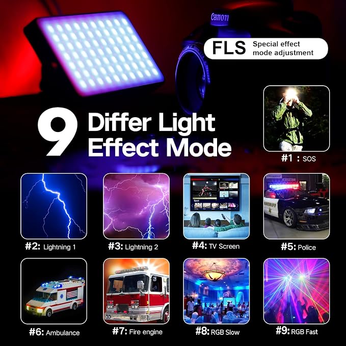 IVISII G2 Pocket RGB Camera Light, Built-in 7200mAh Rechargeable Battery