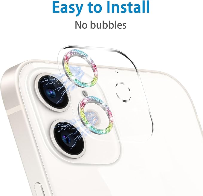 Dengduoduo 3 Pack Tempered Glass Camera Lens Protector