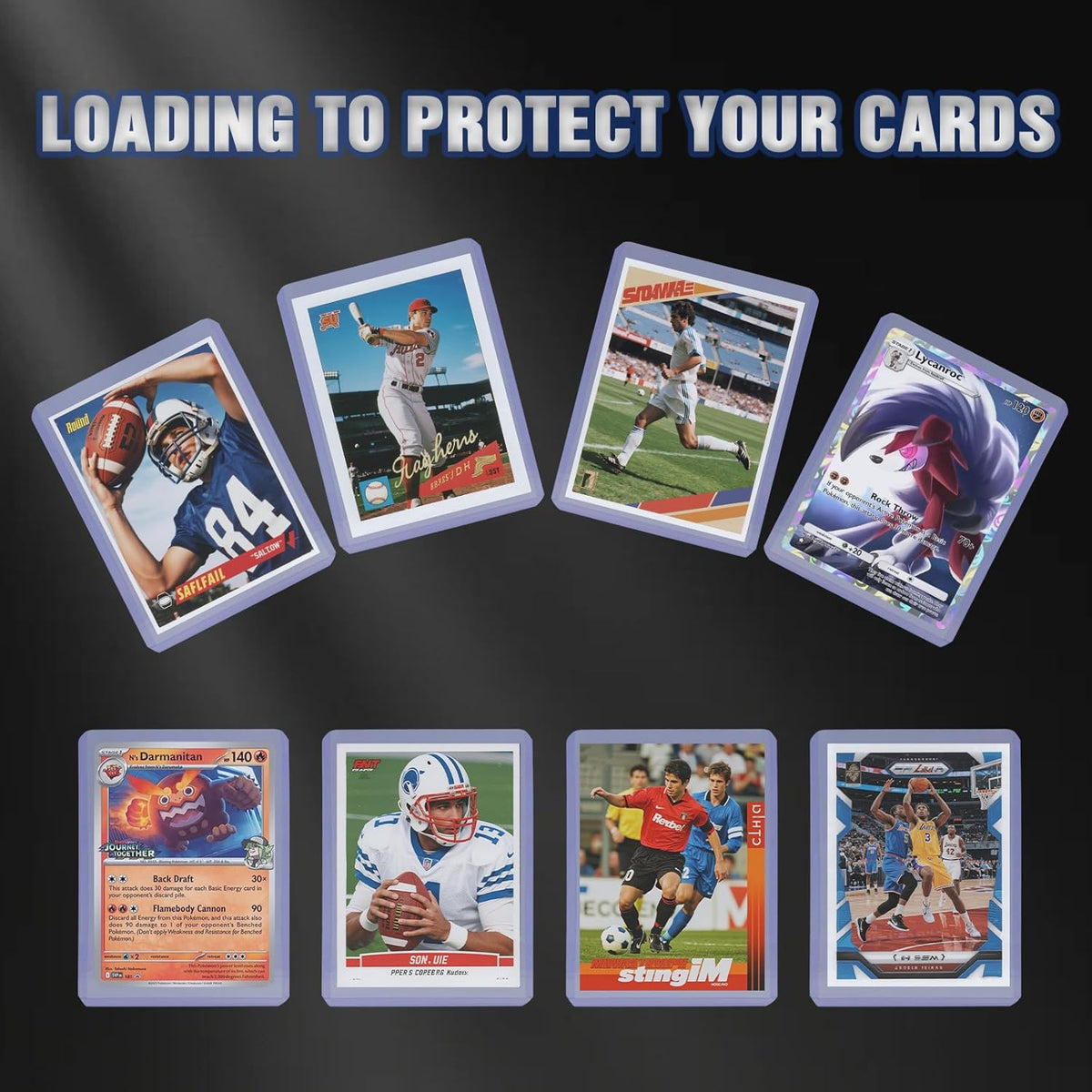 Skiennix 200 Card Sleeves - Premium Hard Plastic Toploaders with 100 Penny Sleeves | 3" x 4" Protectors for Trading Cards