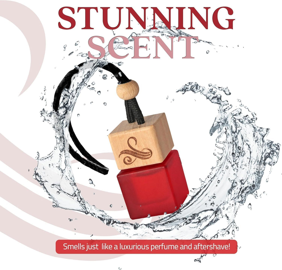 Car Air Freshener for Women - Inspired by Black Op!.um - Long Lasting Luxury Inspired Diffuser - Hanging Wooden Car Scent Perfume with Vent Clip - Odor Eliminator - Diffuser Scents 8ml by Perfa