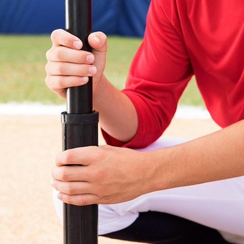 Champion Sports Deluxe Batting Tee - Adjustable Rubber Baseball & Softball Tee for Home Use, Multiple Styles