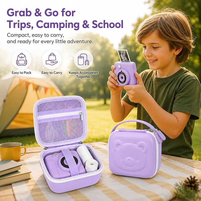 PAIYULE Kids Instant Print Camera Case