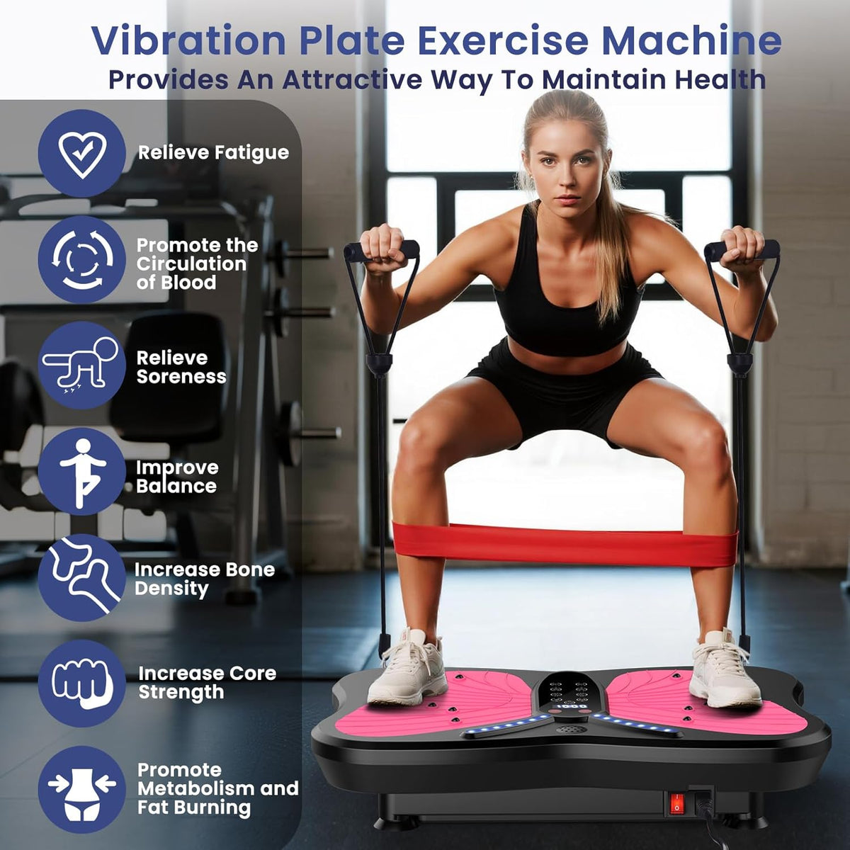 Skiennix Vibration Plate Exercise Machine - Full-Body Weight Loss & Lymphatic Drainage | 400 Lbs Capacity, 200 Speeds