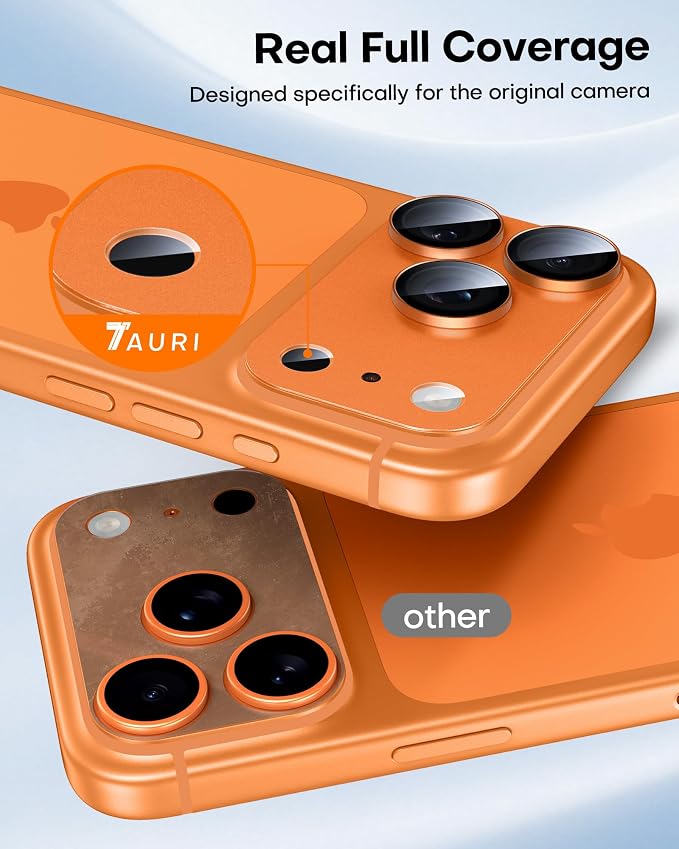 TAURI 2 Pack for iPhone 17 Pro Max Camera Lens Protector, Full Coverage