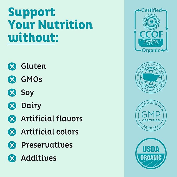 KOS Organic Spirulina Powder - USDA Certified Organic, 109 Servings of Superfood Powder for Smoothies & Juices, Non-Irradiated Blue Green Algae, Plant Based with Antioxidants, Vegan (13.5oz)
