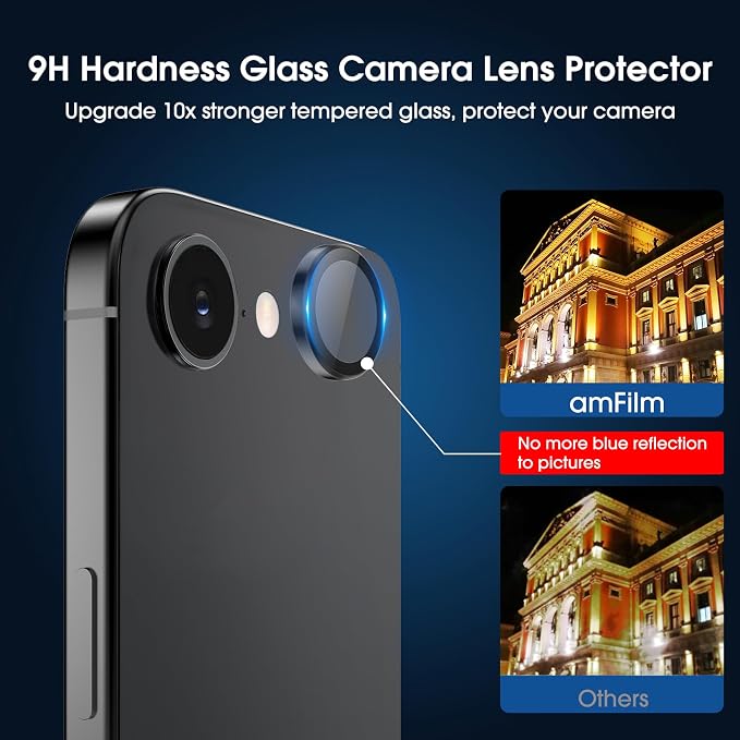 amFilm Auto-Alignment OneTouch for iPhone 17e / iPhone 16e Screen Protector +