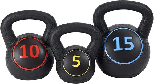BalanceFrom Kettlebell Set - 30lbs, 45lbs, 50lbs & 75lbs | Versatile Strength Training Weights