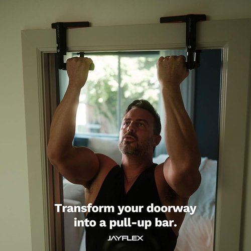 Jayflex CrossGrips Compact Pull Up Bar - Adjustable Door Frame Bar for Home Fitness | 250 lbs Capacity