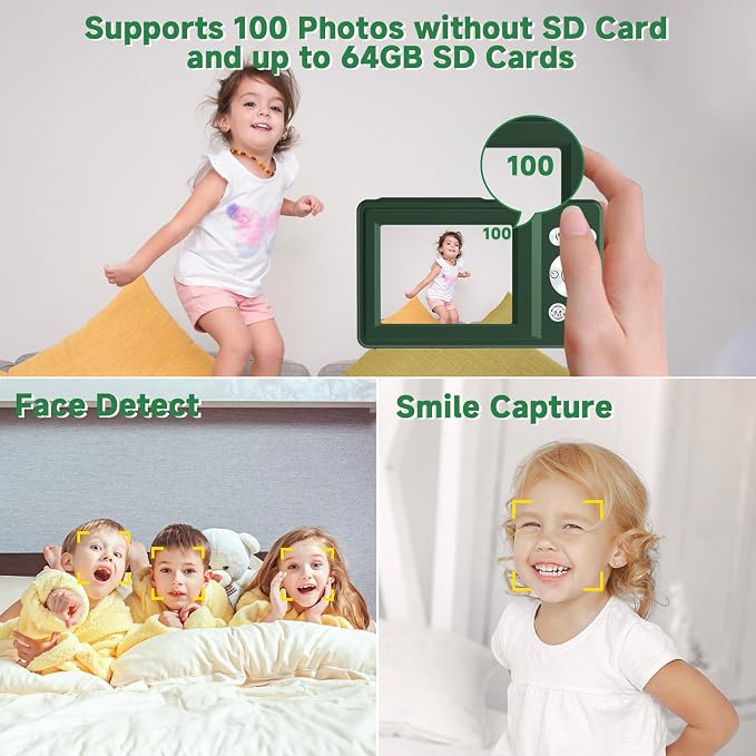 Digital Camera, 44MP Compact Camera, FHD 1080P Point and Shoot Digital Cameras