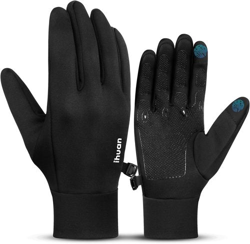 Ihuan Winter Running Gloves - Touch Screen Sensitive Fingers for Cold Weather | Lightweight Ski & Hiking Gear