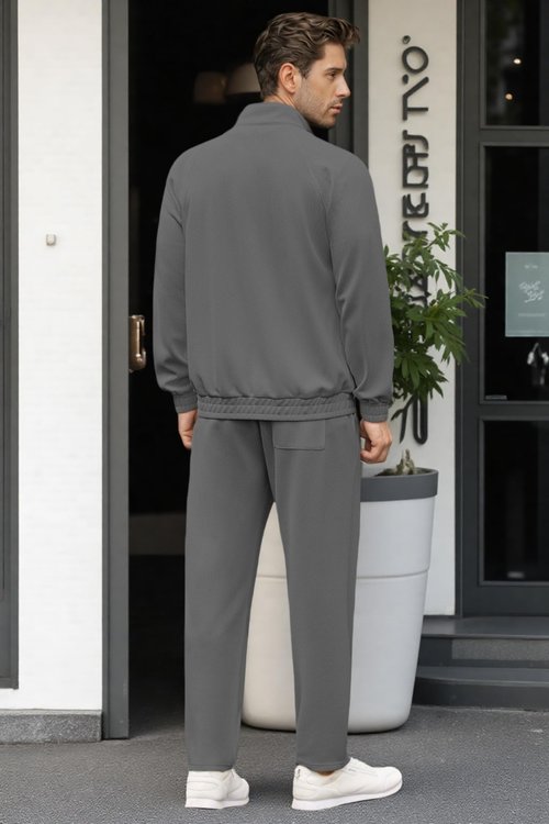 GUYLIGUYQI Mens 2 Piece Sweatsuits for Men Full Zip Casual Track Suits Athletic Jogging Suit Sets Sport Sweat Suit
