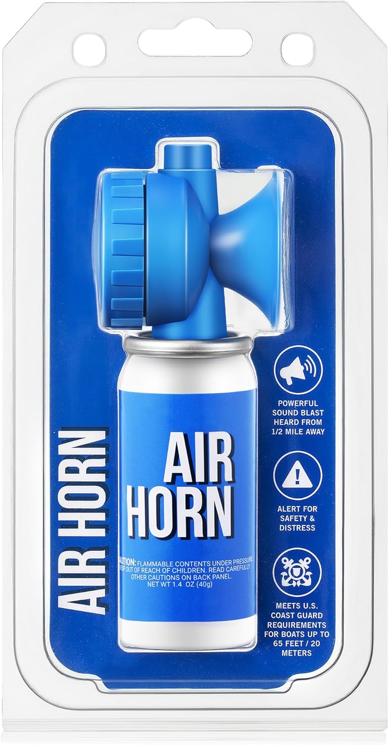 Saillong Marine Boat Air Horn - Loud 1.4oz Safety Horn for Emergency Use | Compact Design for Boating & Events