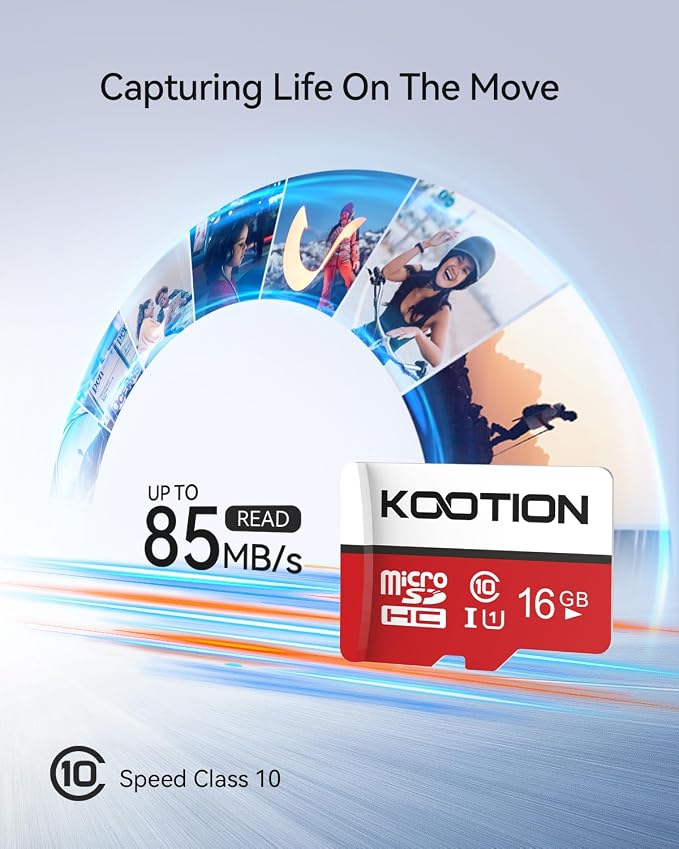 KOOTION 16 GB Micro SD Cards 5-Pack, Class 10 MicroSDHC Flash Memory Card