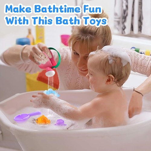 Fajiabao Baby Bath Toys - Mold-Free Fun for Kids Aged 1-3 | 5-Piece Set for Bathtub & Pool