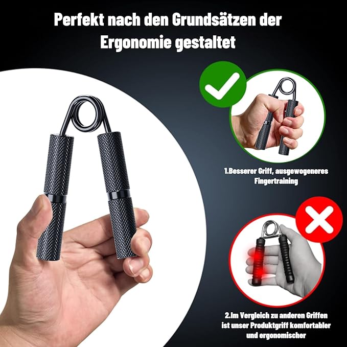 Grip Strength Trainer 4 Pack,50LB-200LB Hand Exerciser Gripper Forearm Finger Strengthener Non-Slip Suitable for Hand Rehabilitation Finger Strength Training, Muscle Building, Home Gym