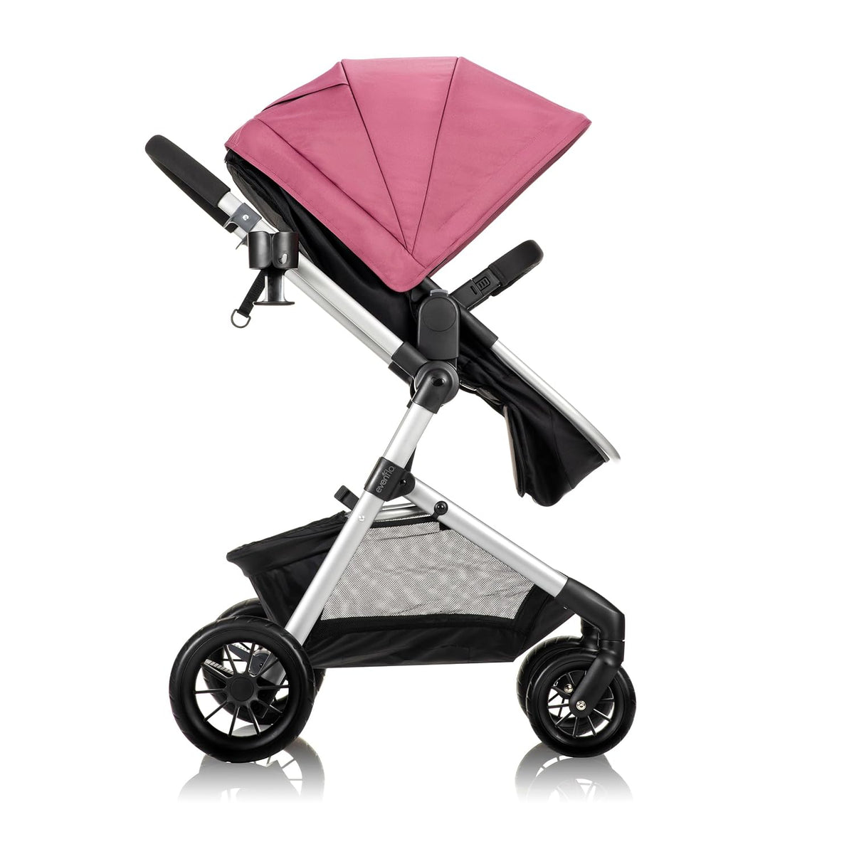 Evenflo Pivot Modular Travel System with LiteMax Preemie and Infant Car Seat (Dusty Rose Pink)