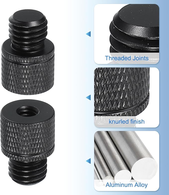 PATIKIL Tripod Screw Adapter 1/4" Female to M12 Male, 23 mm