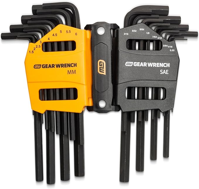 GEARWRENCH 26 Piece Long Arm SAE/Metric Hex Key Set - 83504