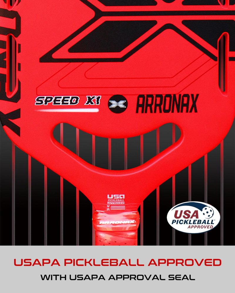 Pickleball Paddles, Carbon Fiber Pickleball Paddle with Paddles Cover, Aerodynamic Openpickleball Paddle, Pickle Ball Pellet Painted Edgeless Style (ARX1-Rose red)