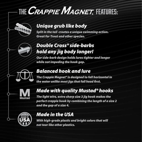 Leland's Lures Crappie Magnet Fishing Kit - 96 Bodies, 15 Jig Heads & 4 E-Z Floats for Ultimate Catch