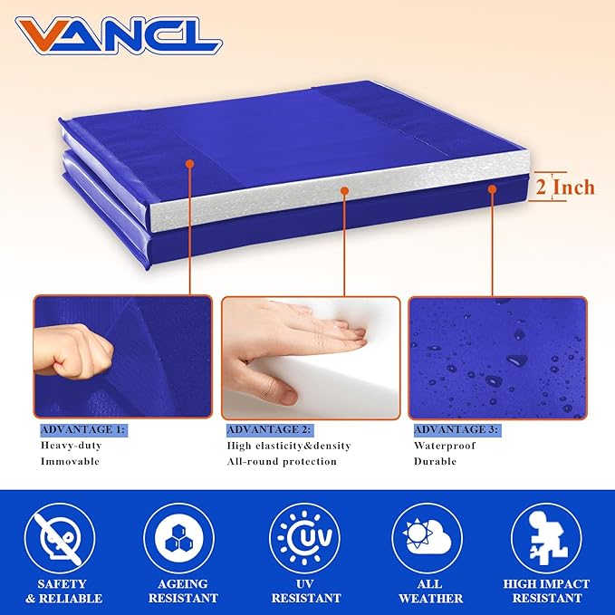 Gym Padding Wall Pads for Gym Wall Mats Basketball Wall Padding 2" Thick Foam Gym Wall Pad for Kids Wall Pad Protection, Waterproof Durable Wall Pads for Safety Colorful Wall Pad