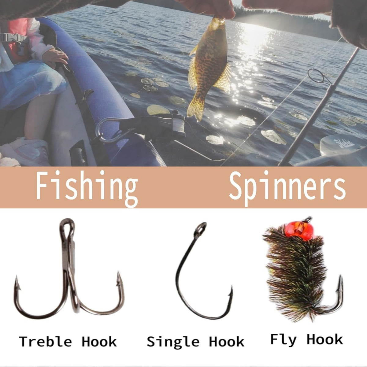 SHIAWASENA Fishing Spinners - 10pcs Trout Lures Kit with High-Reflective Flash Spoons | Inline & Treble Hooks