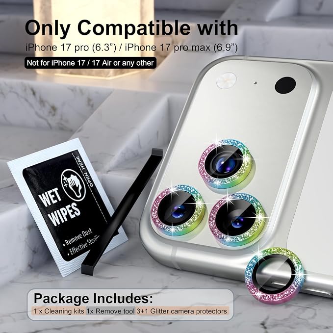 Choiche Compatible for iPhone 17 Pro/iPhone 17 Pro Max Camera Lens Protector