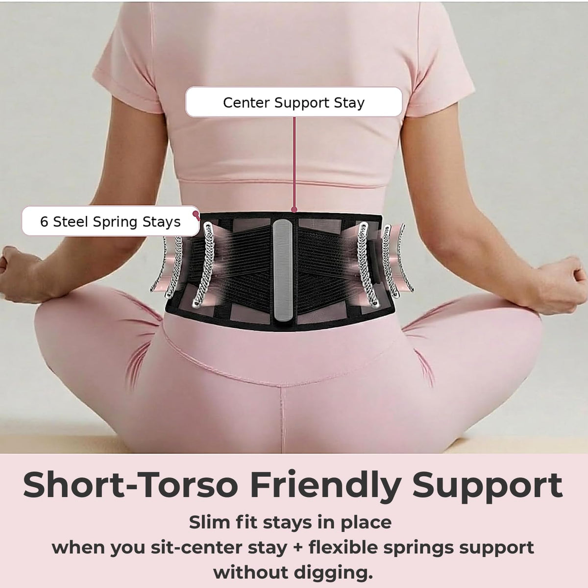 Regine Switzerland Ultra Breathable Back Brace - Lightweight Adjustable Lumbar Support for Pain Relief | Comfortable Compression for Sciatica & Scoliosis