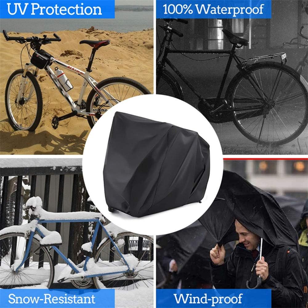 Szblnsm Bike Cover - Waterproof Outdoor Bicycle Protection for 1-3 Bikes | Heavy-Duty 420D Ripstop Material