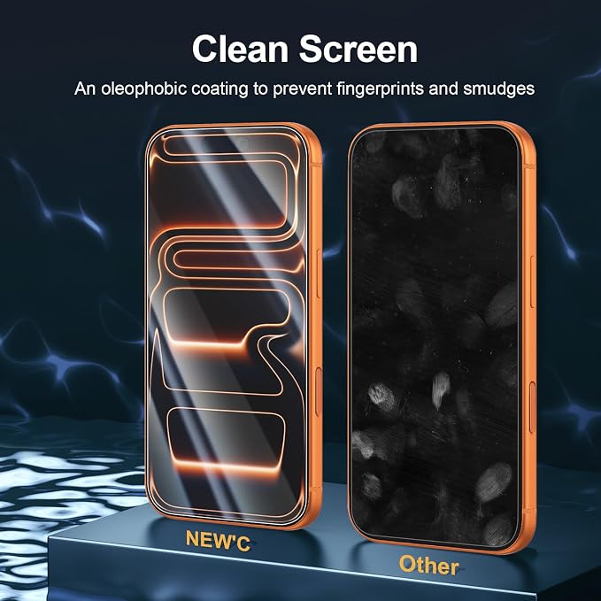 NEW'C 3x Screen Protector for iPhone 17 Pro Max+ 3x Camera Lens Protector