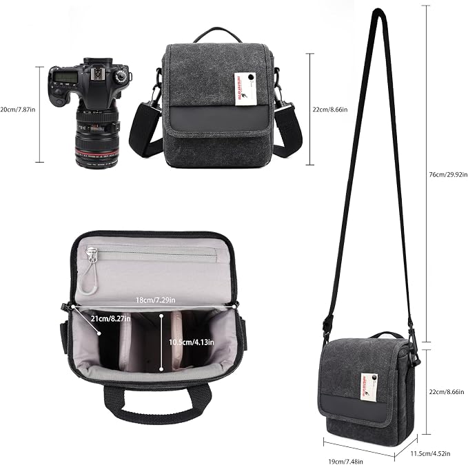 Besnfoto Mirrorless Camera Shoulder Bag Small Messenger Case Waist Bag