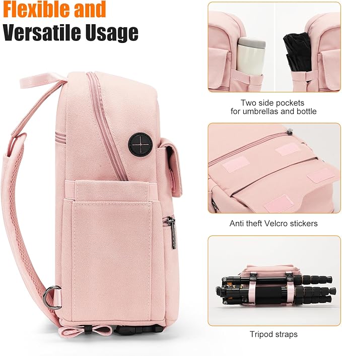 Cwatcun Camera Bag Small Compact Camera Sling Case, Waterproof Canvas Crossbody