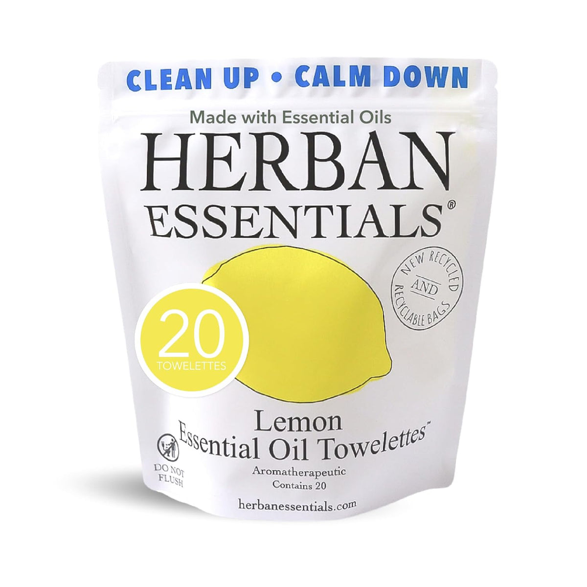 Herban Essentials - Orange Wipes & Towelettes - Essential Oil Wipes for Make Up, Hands, Face & Body - Travel Size Essentials & Toiletries - Natural, Individually Wrapped, Disposable & Moist (7 count)