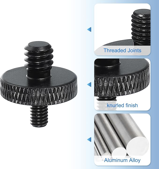 PATIKIL Tripod Screw Adapter 1/4" Male to M4 Male, 18 mm